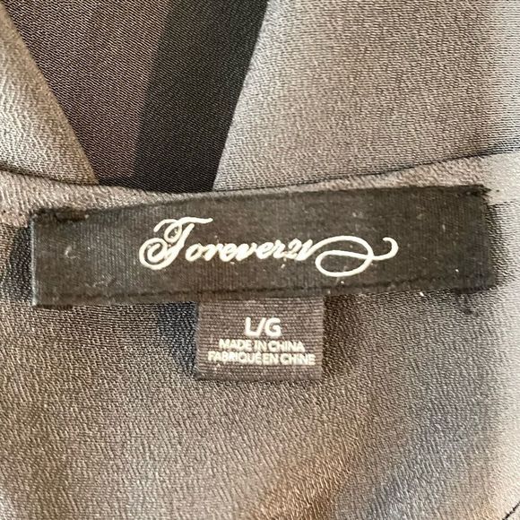 Women Tank Top Large Gray Racerback Pleated - Picture 8 of 13